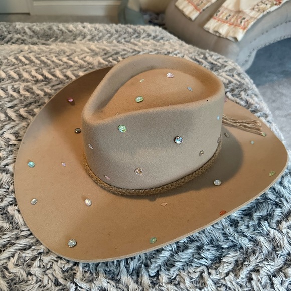 Free People Embellished Tan Women\'s Hat